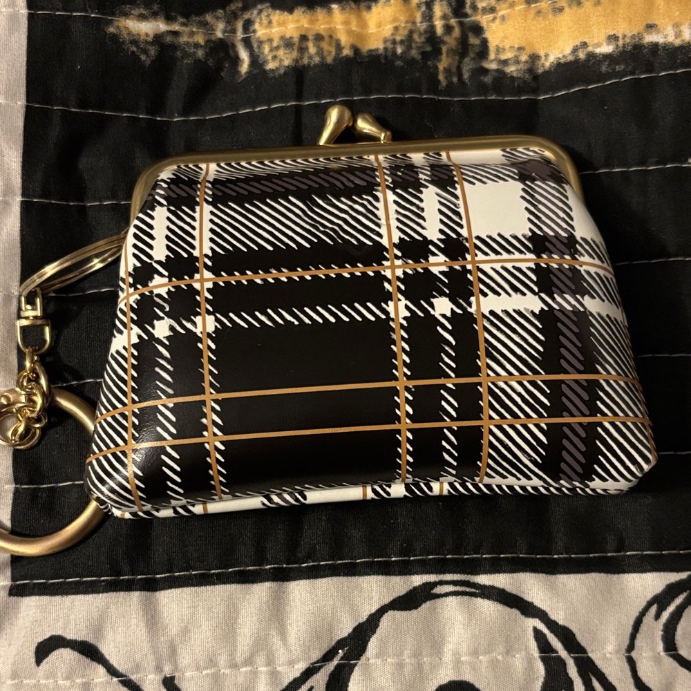 Patricia Nash blk/white plaid coin purse